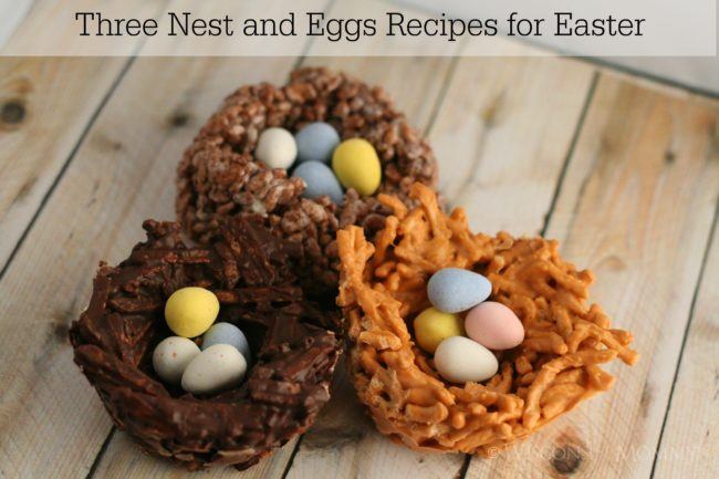 Three different Birds' Nest Recipes for Easter.