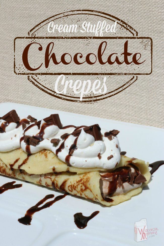 Chocolate Cream Stuffed Crepes Recipe