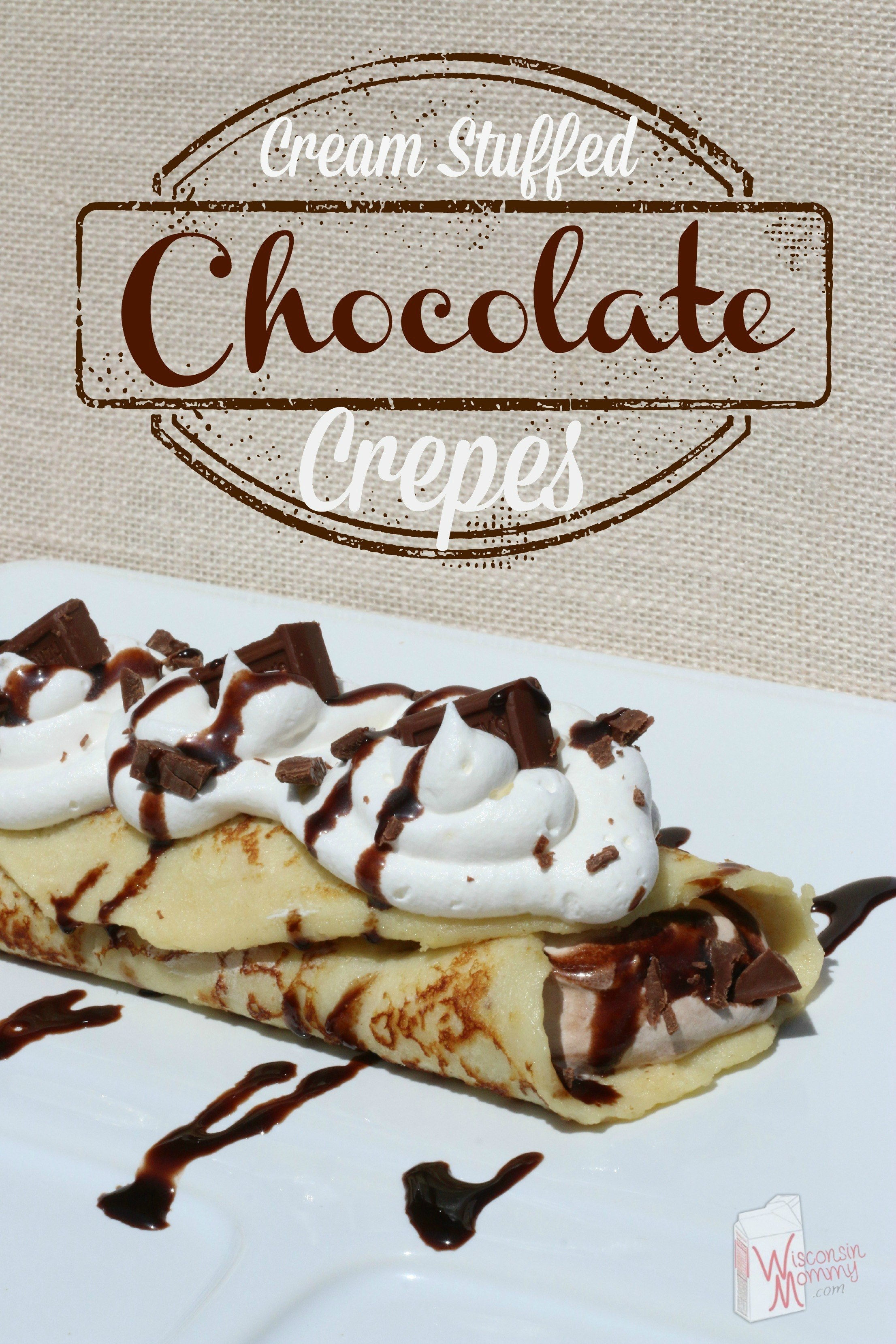 Chocolate Cream Stuffed Crepes Recipe