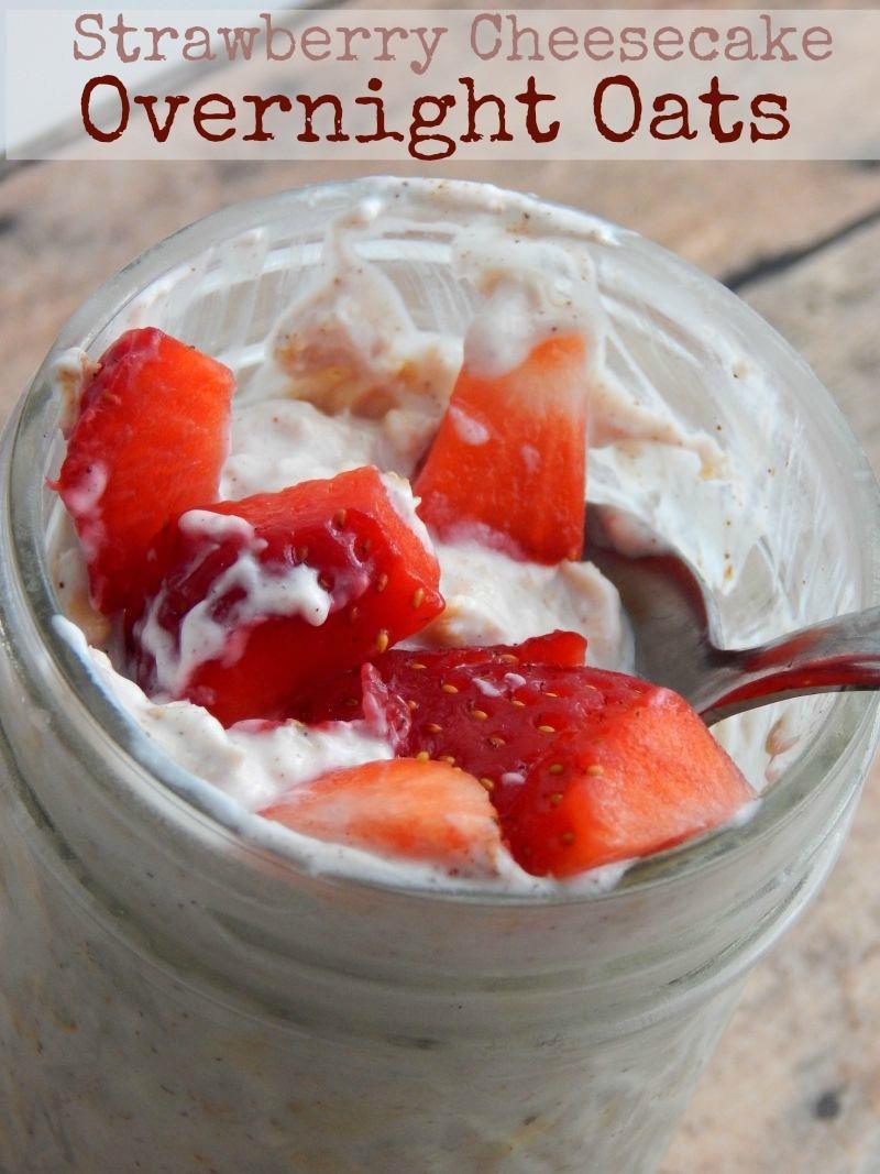 Strawberry Cheesecake Overnight Oats Recipe