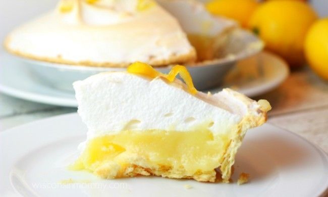 slice of lemon meringue pie