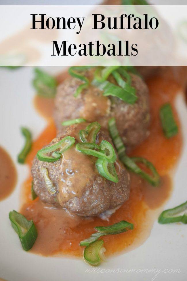 honey buffalo meatballs pin