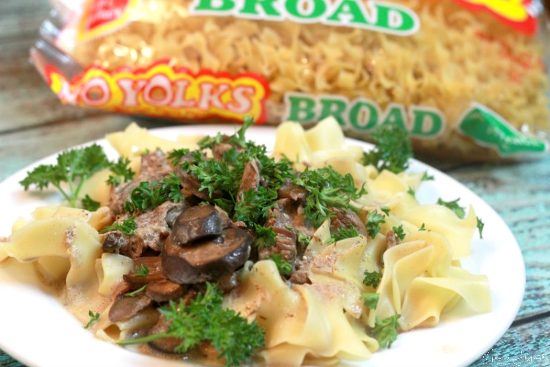 A Modern Take on Crock Pot Beef Stroganoff (Lightened Up)