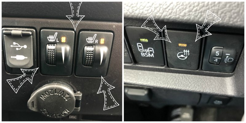 Heated steering and seats make winter more comfortable.