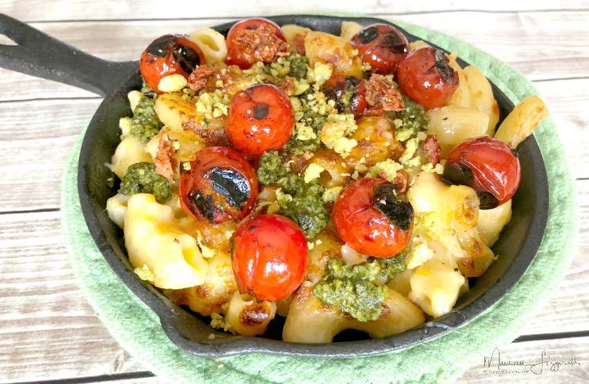 baked mac and cheese pesto