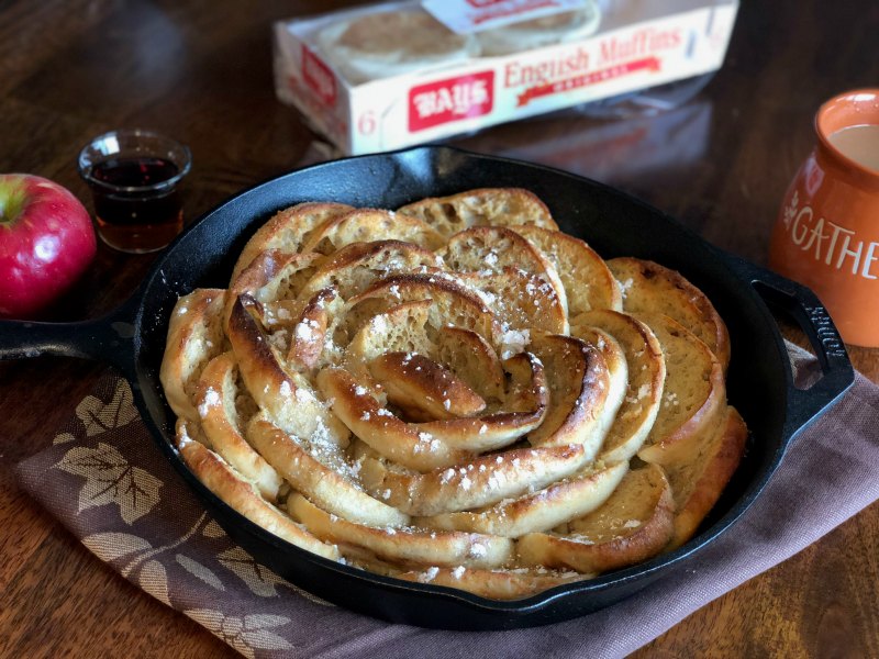 Baked Apple Cinnamon Skillet French Toast