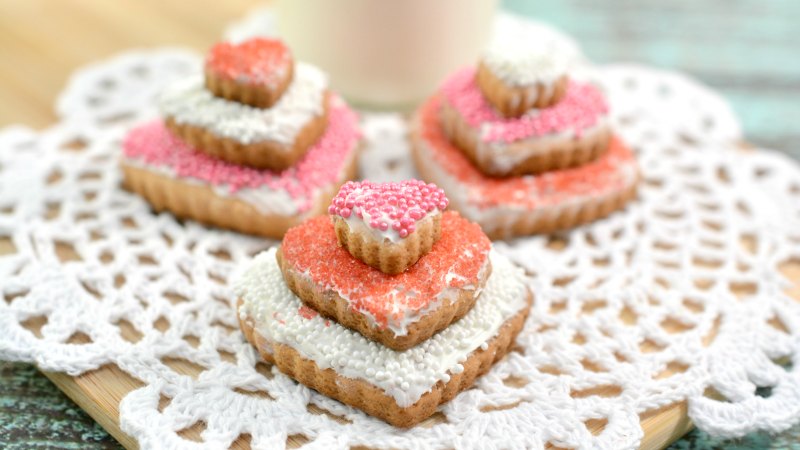 Stacked Heart Valentine Cookies