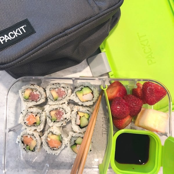 PackIt freezable bags keep lunches cold with their built in freezer packs. 