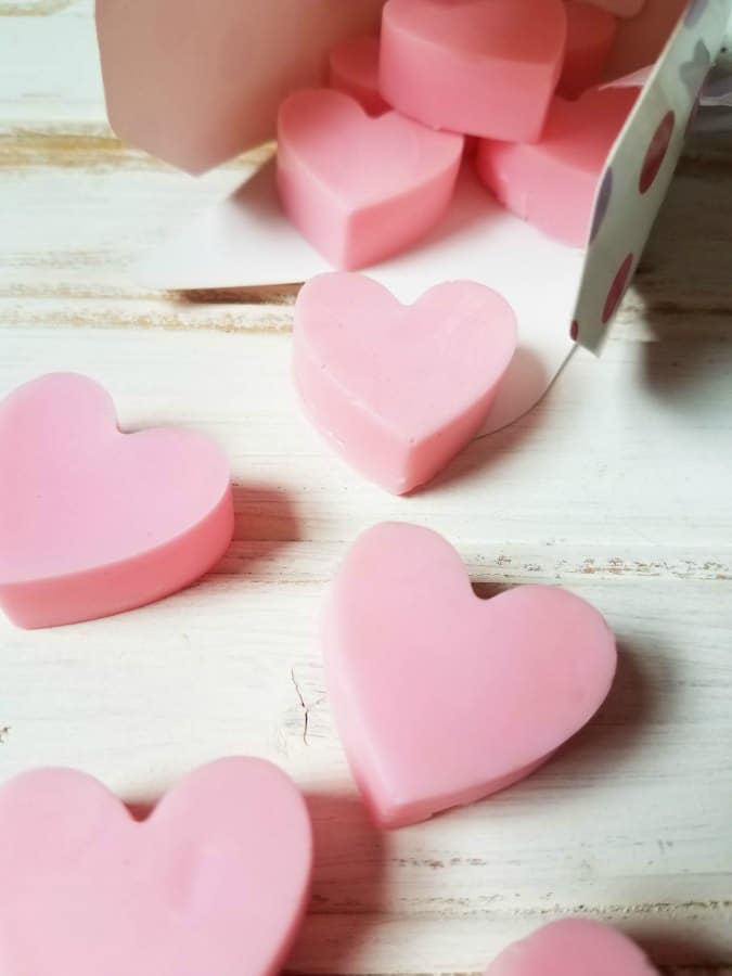 DIY heart soaps 