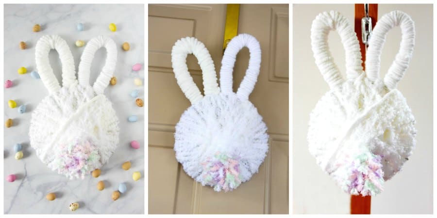 finished bunny butt wreaths