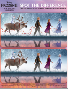 Frozen 2 Spot Differences