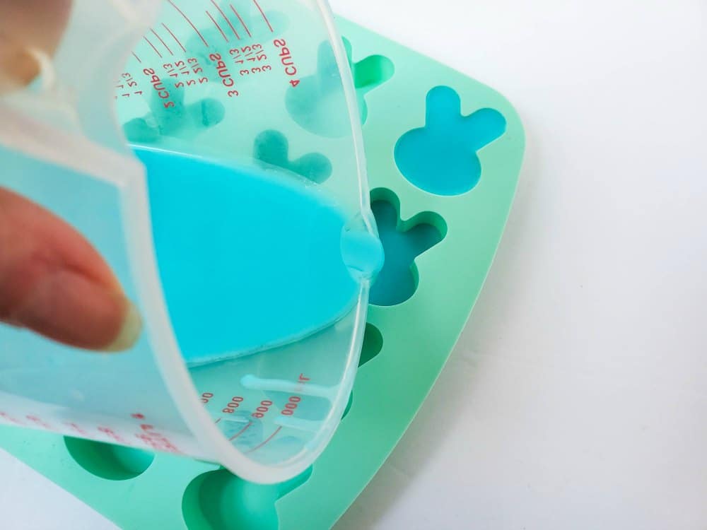 DIY easter soap bunny egg