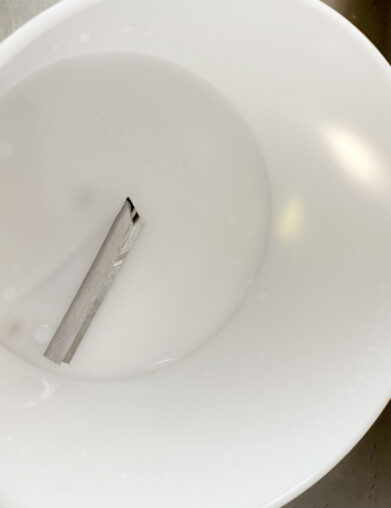 razor blade inside shave ice machine