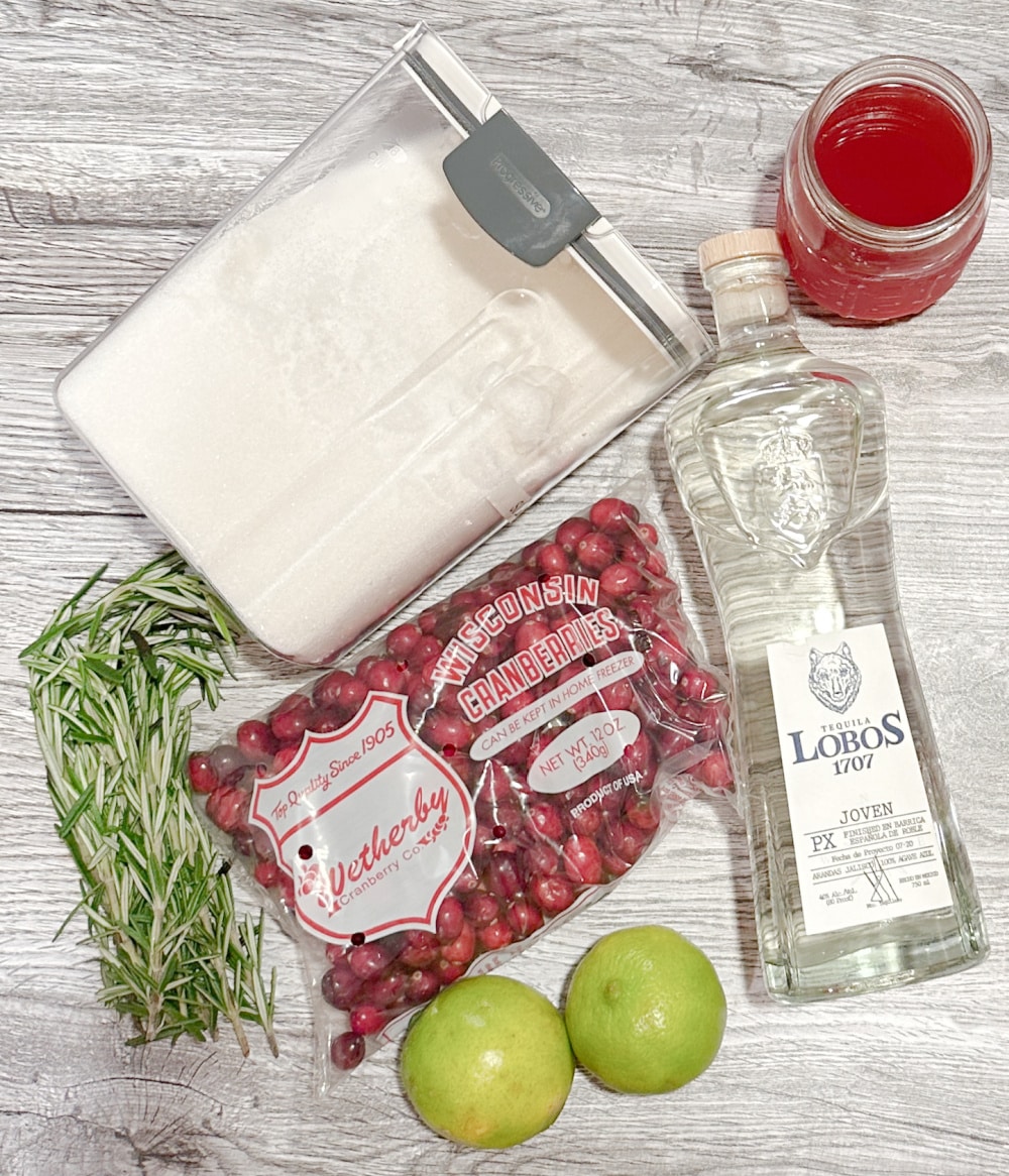 ingredients in a flat lay