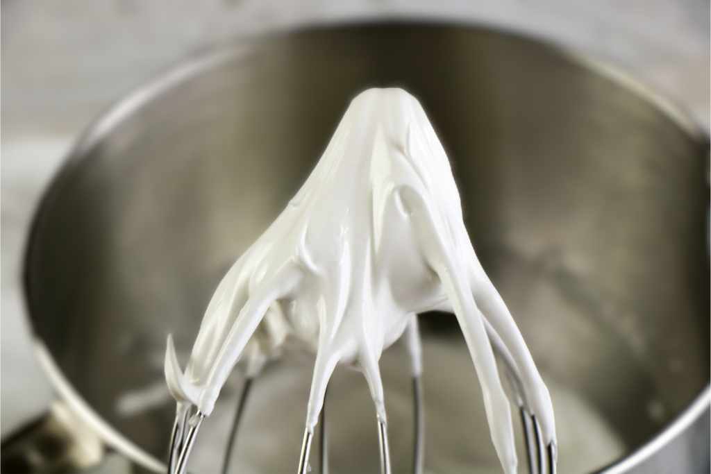 meringue on a mixer whisk