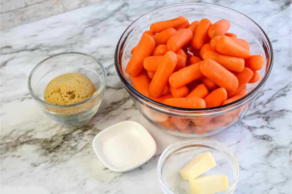 carrots, brown sugar, butter and salt